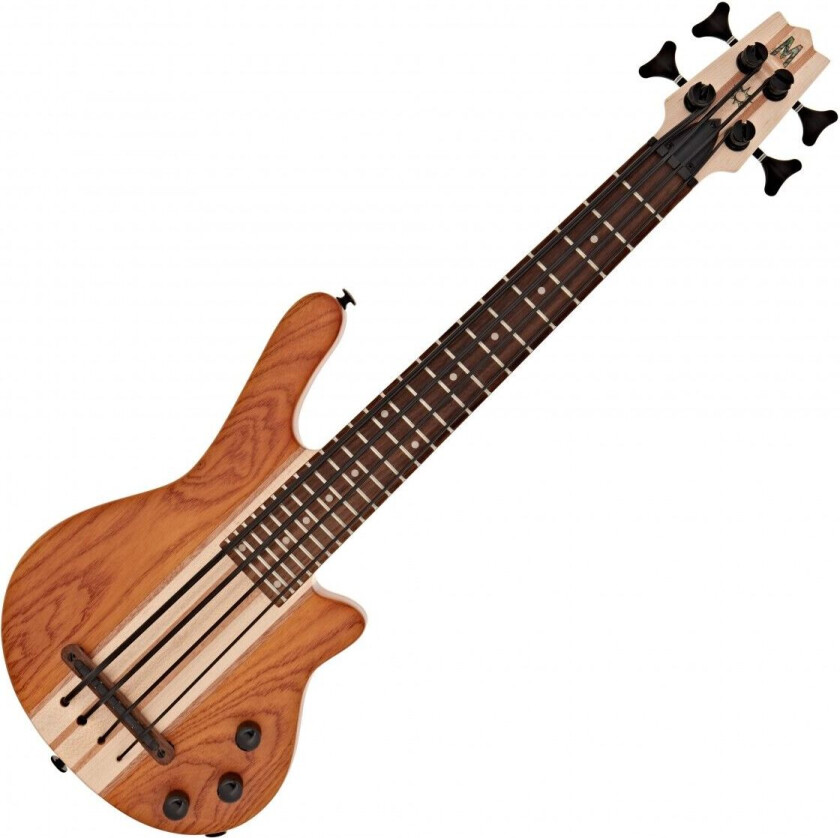 Bilde av Solid Electric Bass Ukulele Transparent Brown