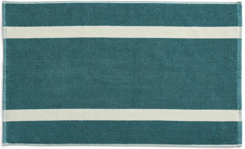 Hay Stripe Badematte Petrolblå - Baderomsmatter Organisk Bomull Petrol Blue - AF779-F642-AG27