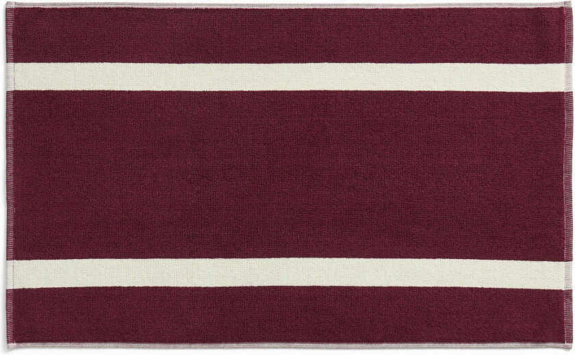 Hay Stripe Badematte Vinrød - Baderomsmatter Organisk Bomull Burgundy - AF779-F642-AF61