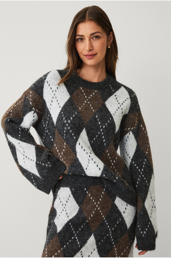 Pullover med brede ermer - Grå