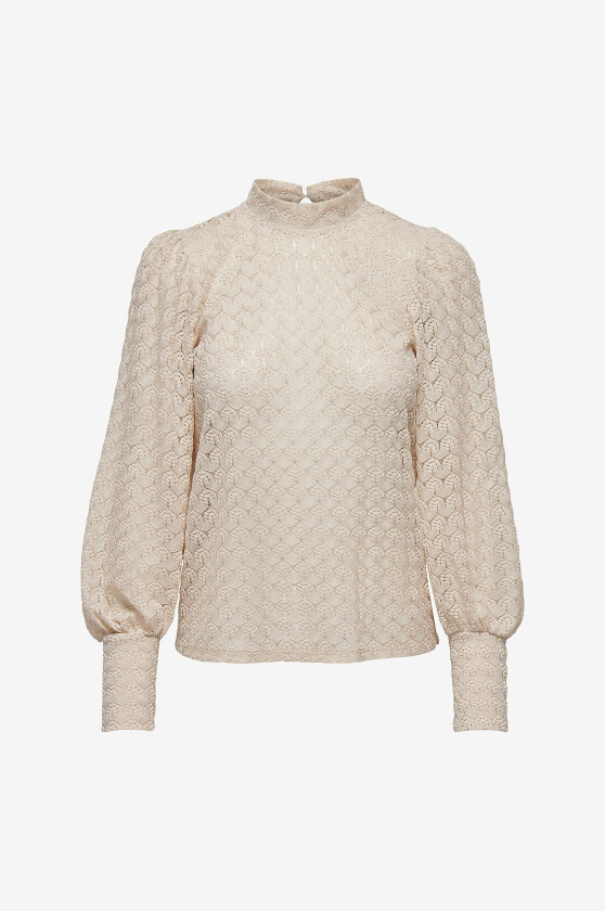 Blondetopp jdyAvery L/S Lace Top Jrs - Grå