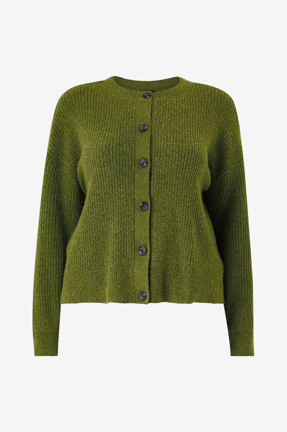 Kardigan cAvista L/S Rib - Grønn