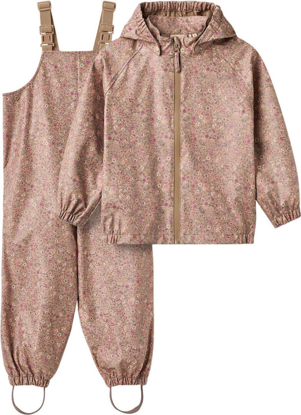 Regntøy m. Seler - PU - Charlie - Portabella blomster - - 6 år (116) - Regntøy