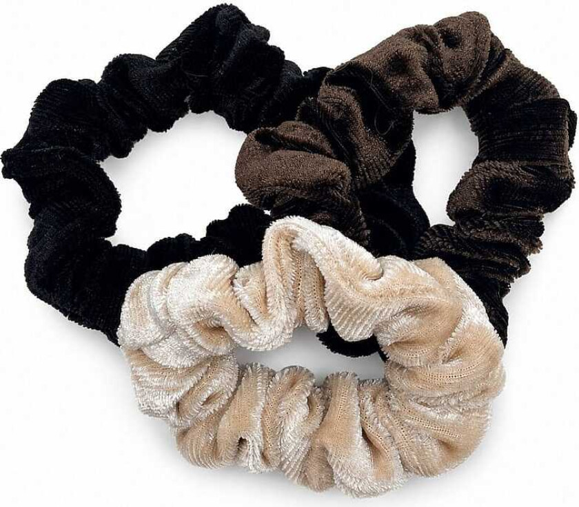 Julie Velvet Scrunchie Mix - 3 pcs. Dark