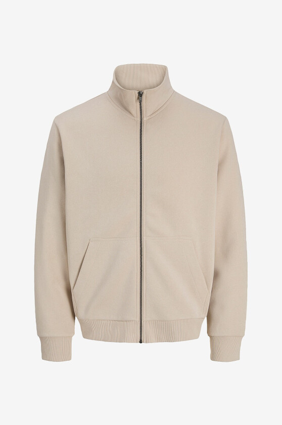 Collegegenser Jjebradley Sweat Zip Hn - Grå