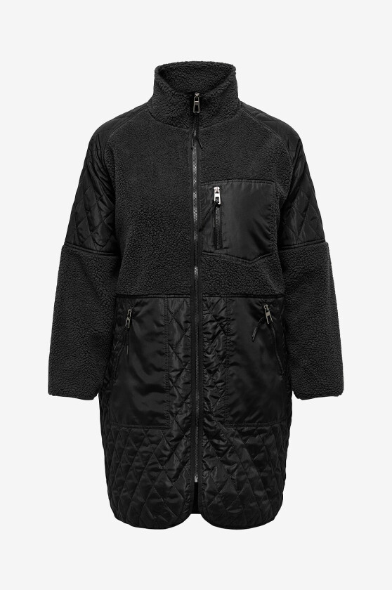 Kåpe Carohio Quilt Mix Fleece Coat Otw - Svart