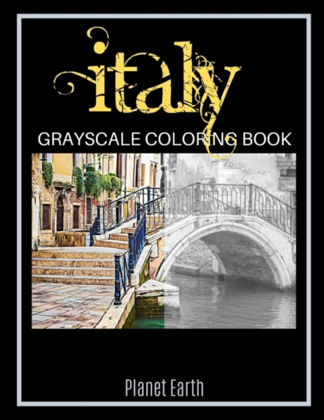 Italy Grayscale Coloring Book av Planet Earth (Paperback)