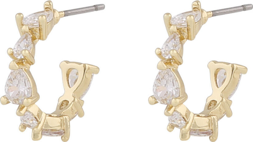 Snö Of Sweden Ashley Small Oval Earring Gold/Clear Onesize