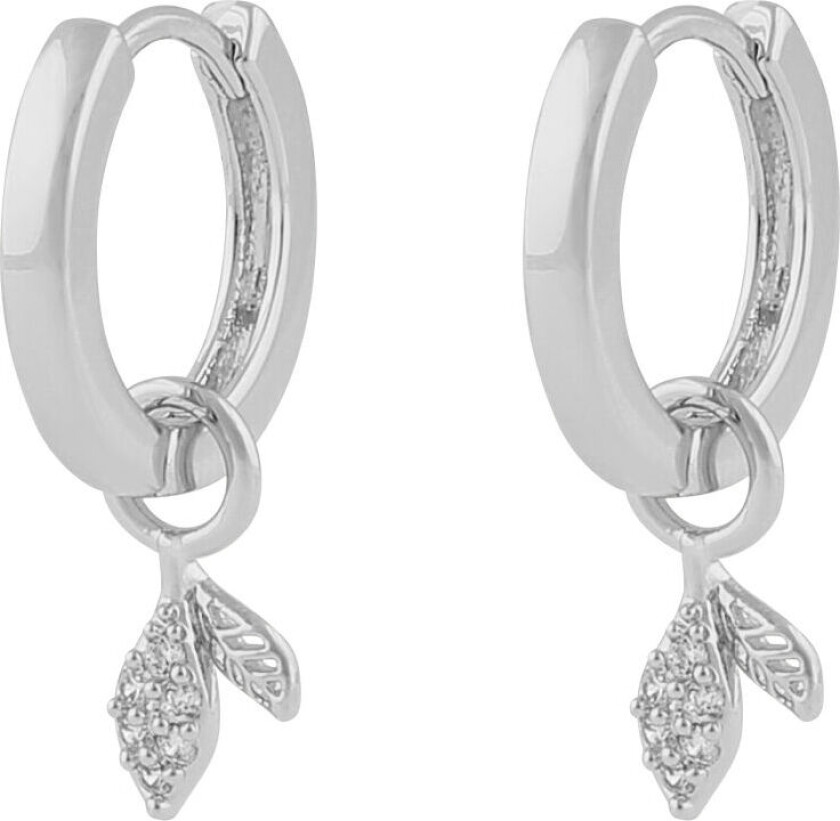 Snö Of Sweden Meya Leaf Ring Pendant Earring Silver/Clear Onesize