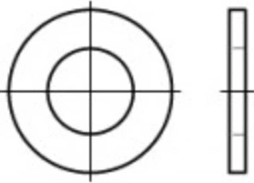 Bilde av Underlægsskiver 56 mm 98 mm Stål 25 stk TOOLCRAFT 105558