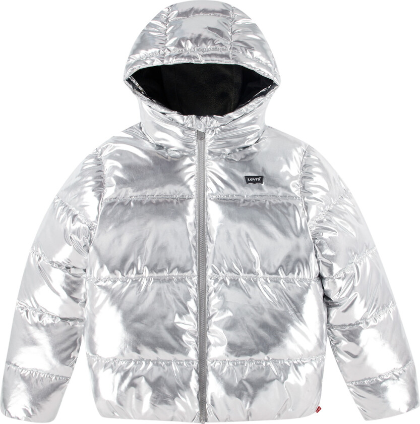 Polstret Jakke - Puffer - Silver Metallic - - 14 år (164) - Dunjakke