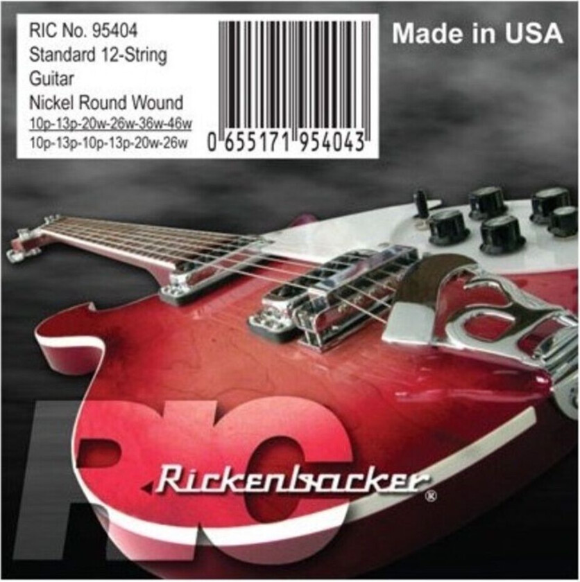 12-String Compressed Nickel R/W Guitar Strings 10-46