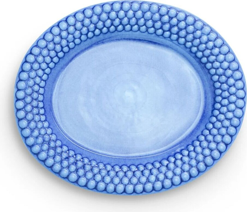 Bubbles ovalt fat 35 cm Lyseblå