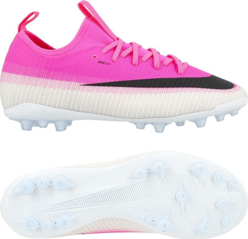 Mercurial Vapor 17 Academy Ag Breakout - Hvit/svart/rosa Barn - Kunstgress (Ag), størrelse 38