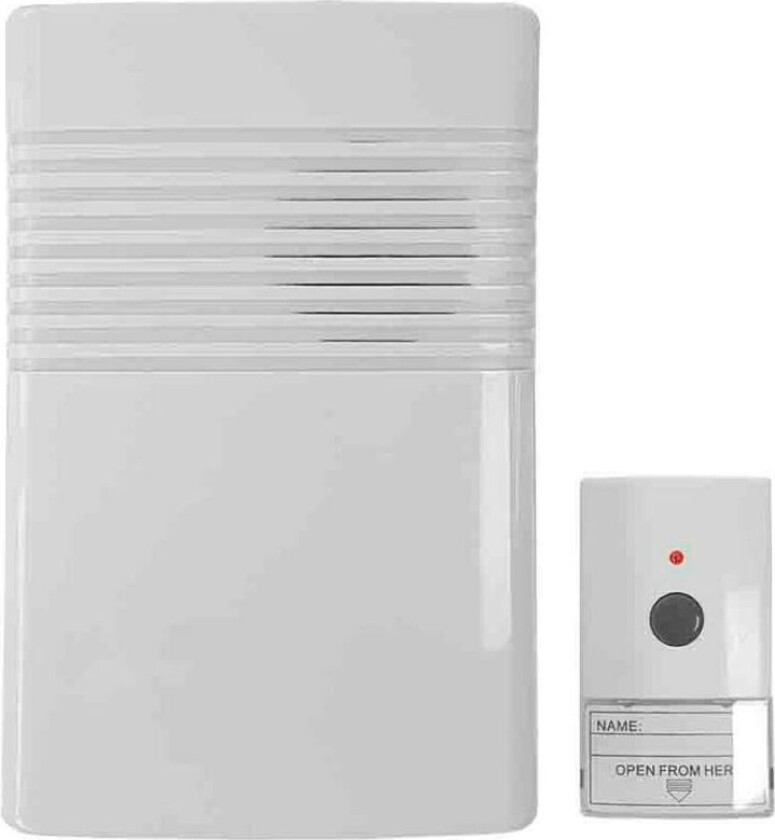 Trådløs ringeklokke med knapp EDM 80 dB 14,8 x 9,7 x 4 cm (12 V)