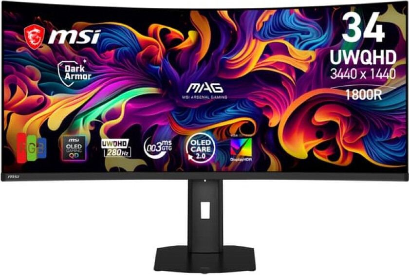 MAG 341CQP QD-OLED X28 28/OLED//280Hz/0,03ms gamingskjerm