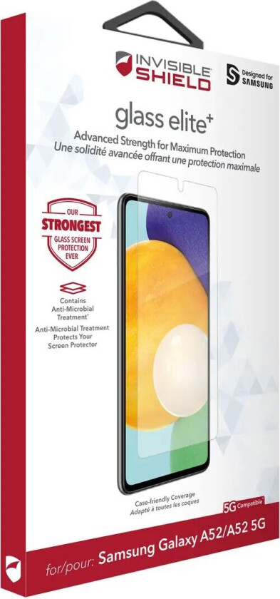 Zagg Invisibleshield Glass Elite+ Samsung Galaxy A52, Samsung Galaxy A52s