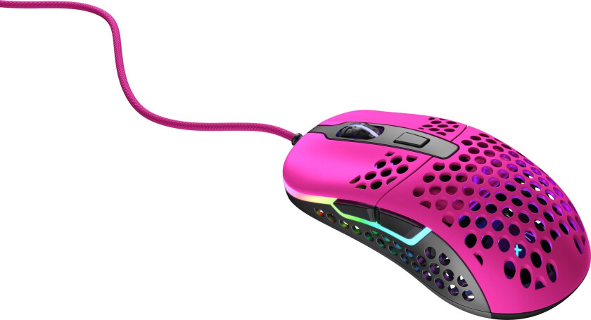 M42 Rgb Gaming Mouse Pink Kablet 16,000dpi Mus Rosa