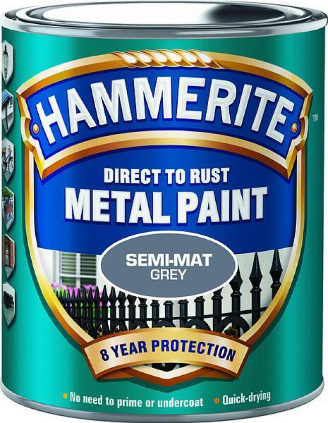 Direct to Rust Metal Paint Semimat Grey 750ml