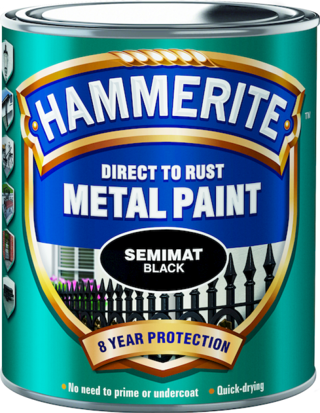 Direct to Rust Metal Paint Semimat Black 250ml