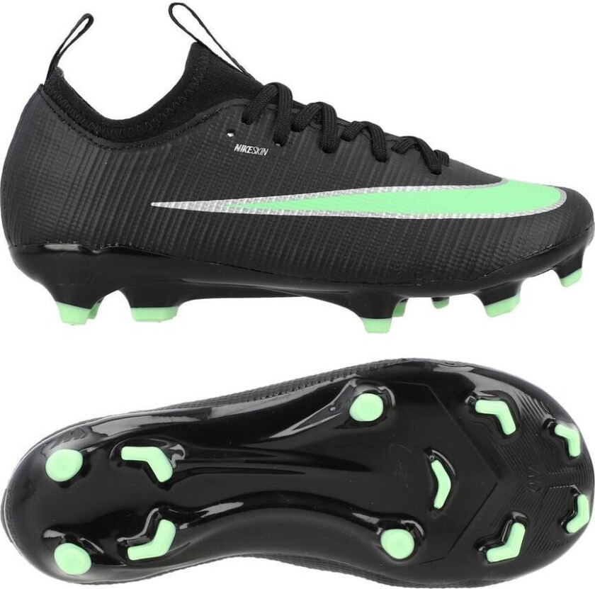 Mercurial Vapor 17 Academy Mg Shadow - Svart/illusion Green Barn, størrelse 31