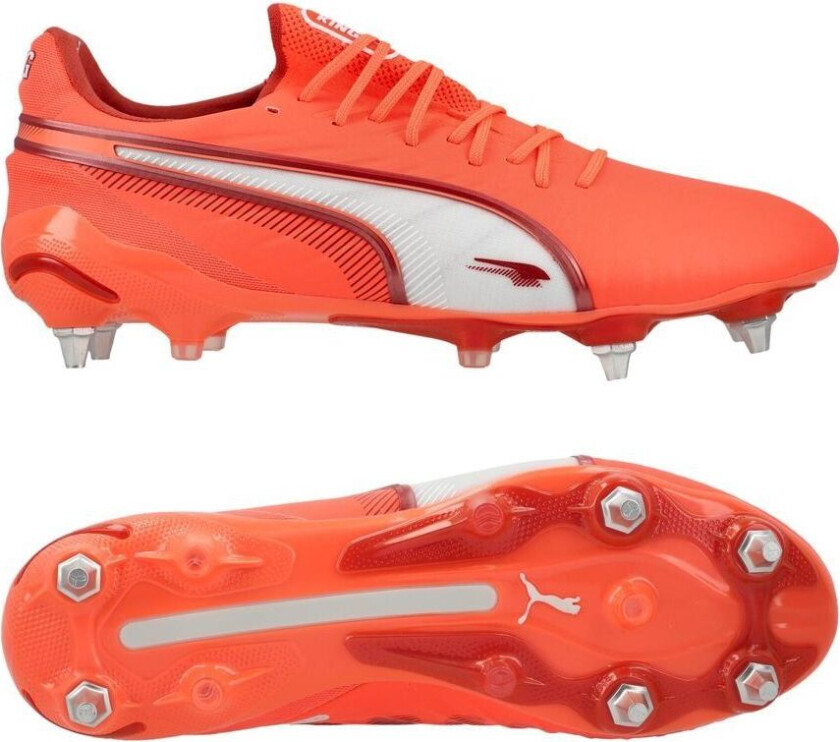 King Ultimate SG Unlimited - rød/ White/Red Fire - Vått gress (SG), størrelse 40½