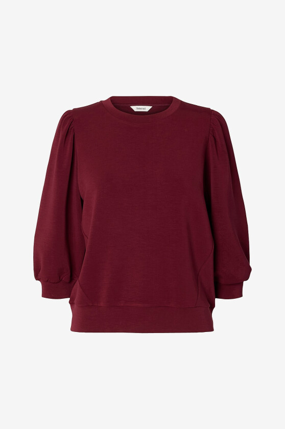 Collegegenser slfTenny 3/4 Sweat Top - Rød