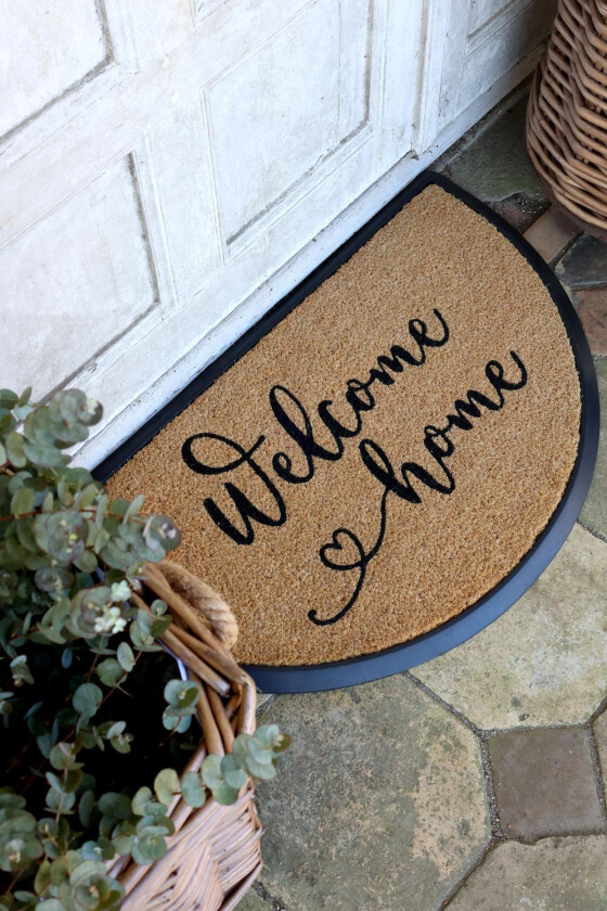 Dørmatte Halvrund welcome-home 45x75