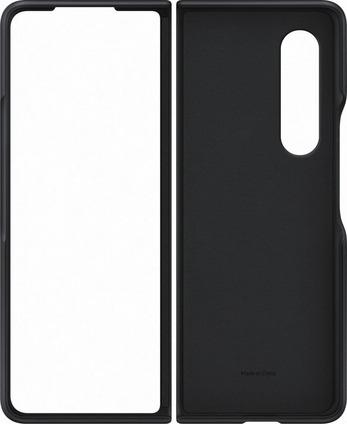 Galaxy Z Fold 3 Leather Cover - Black