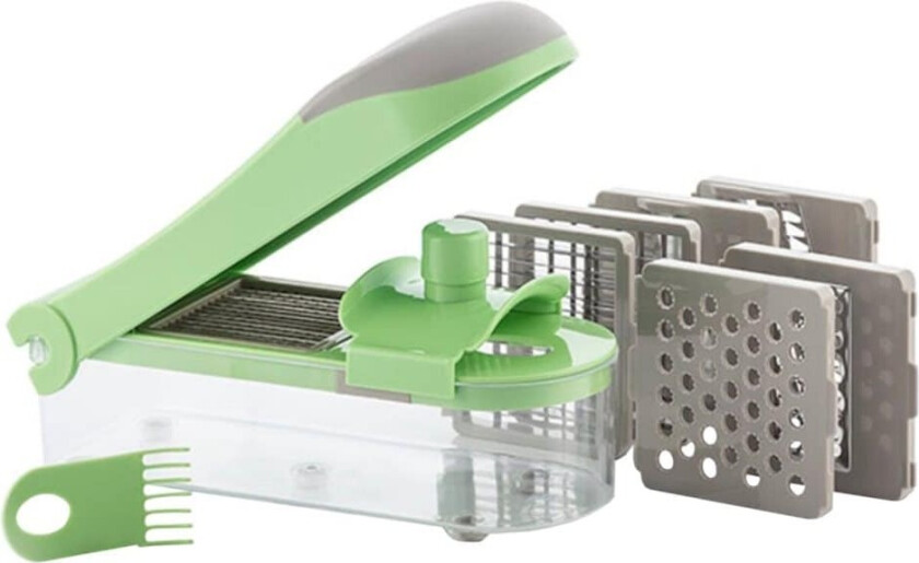 7-i-1 grønnsaksskjærer, rivjern og mandolin