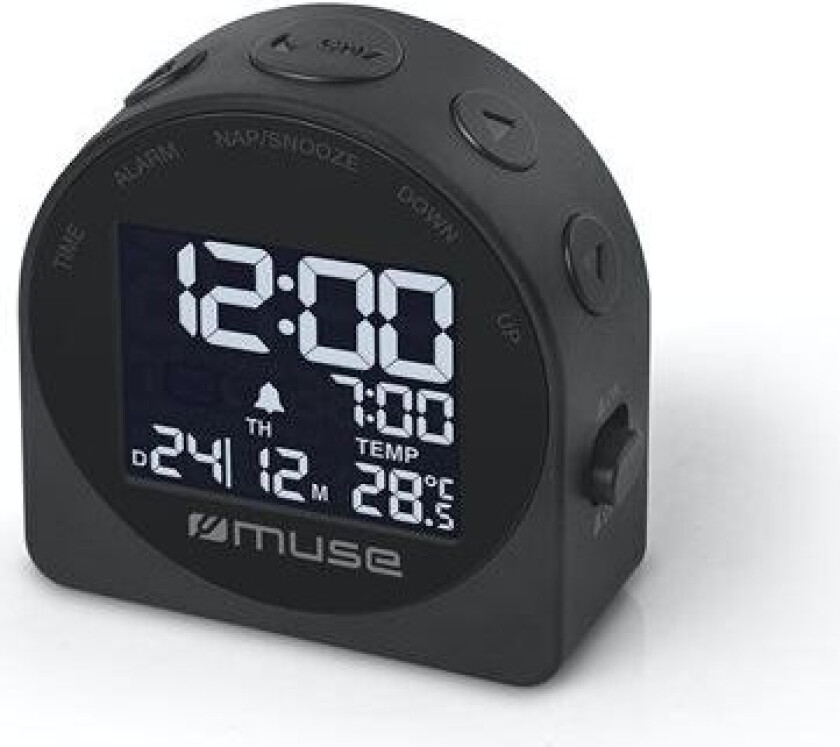 M-09C Portable Travelling Alarm Clock Black