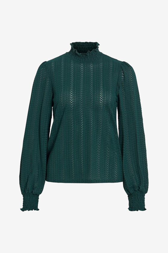 Topp Vilyri L/S Smock Top - - Blå