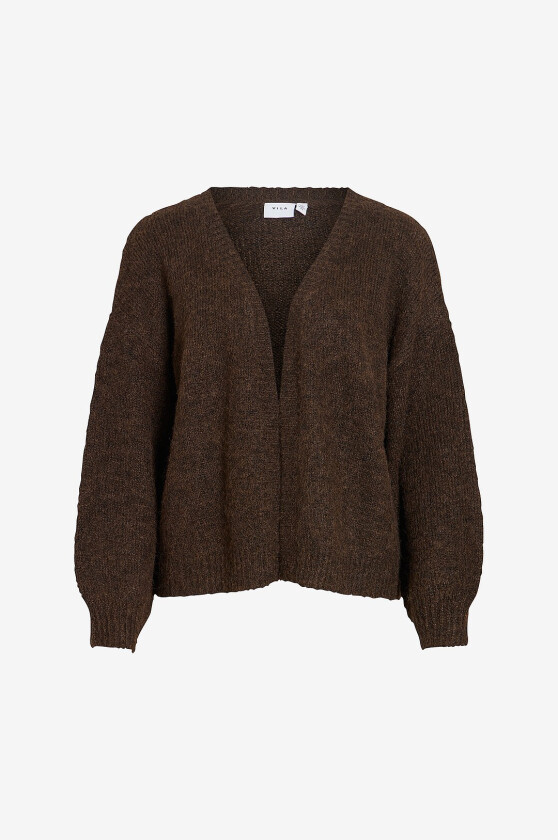 Kardigan mpe Open L/S Knit Cardigan-Noos - Brun