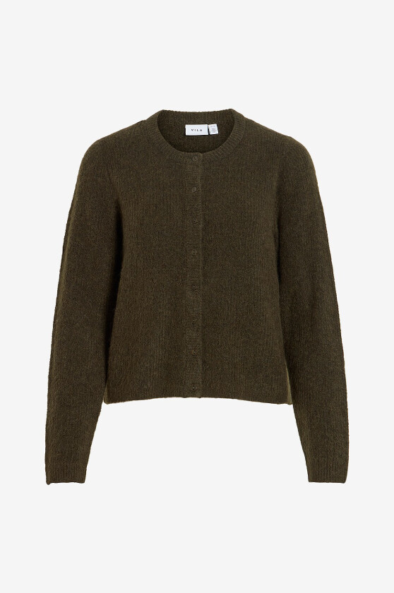 Kardigan viLory O-neck L/S Knit Cardigan - Grønn