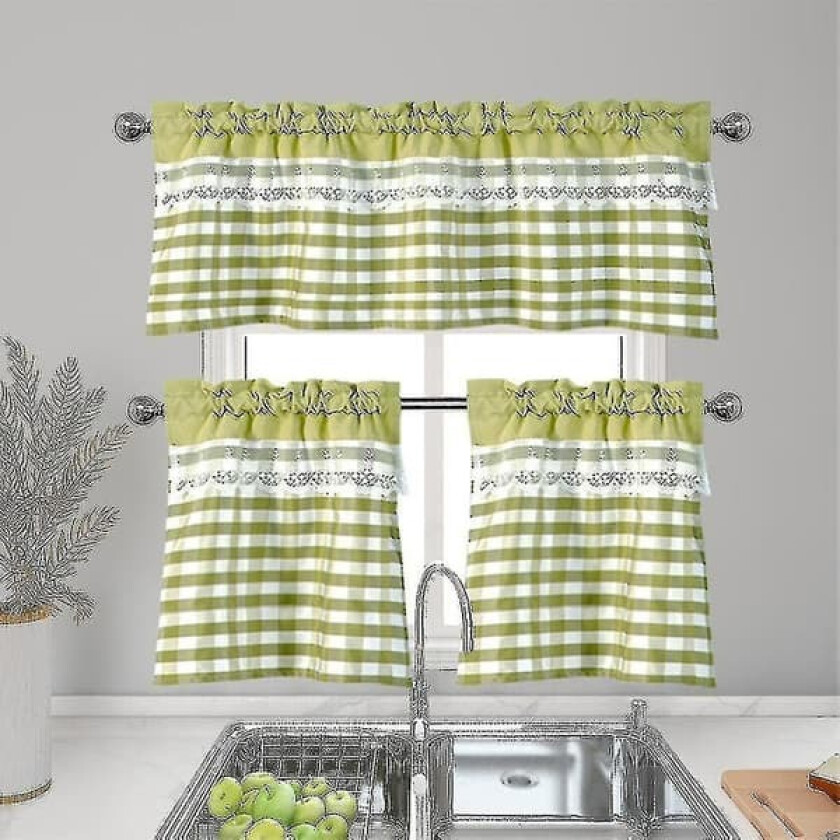 Kjøkken Gardiner Dekor Vindusgardin Luksus Cafe Valance Topper Draperier A db