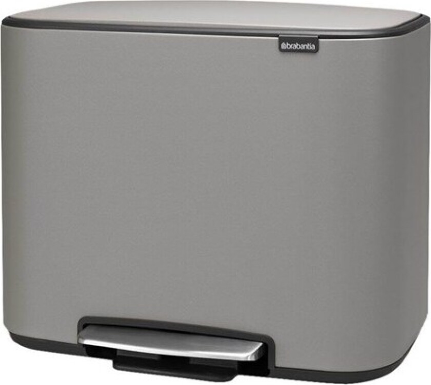 Bo pedalbøtte 3x11 l mineral concrete grey