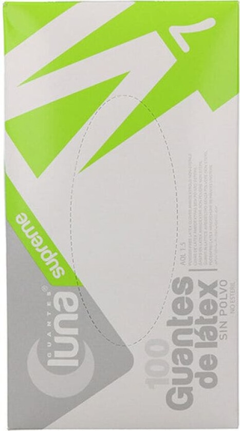 Engangshansker Luna Latex White Støvfrie størrelse M (100 uds)