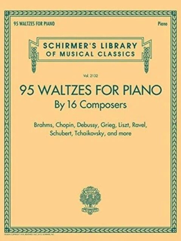 95 Waltzes by 16 Composers for Piano av Inc. G. Schirmer, Hal Leonard Publishing Corporation