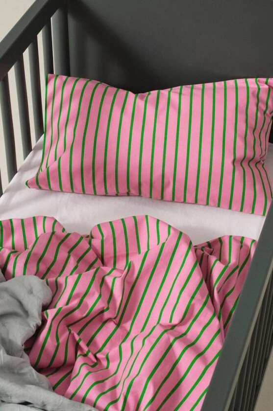 SIMA MINI sengesett krybbe økologisk Rosa/grønn