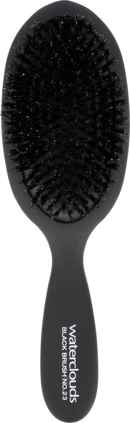 Black Brush Natural Oval 100% Boar Bristle No. 23