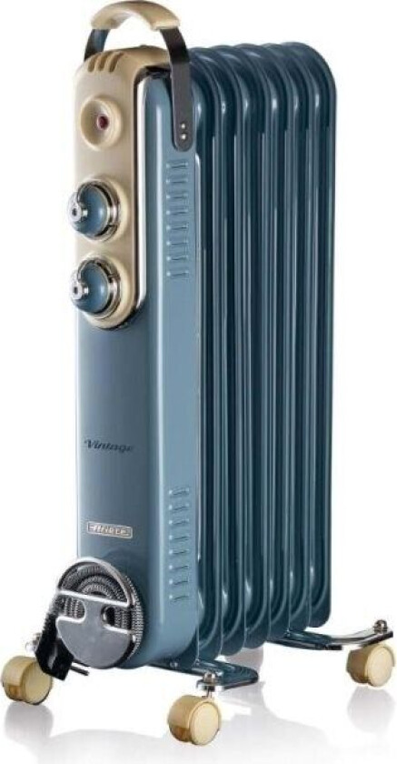 Vintage oljeradiator 1500W - 7 finner - Blue