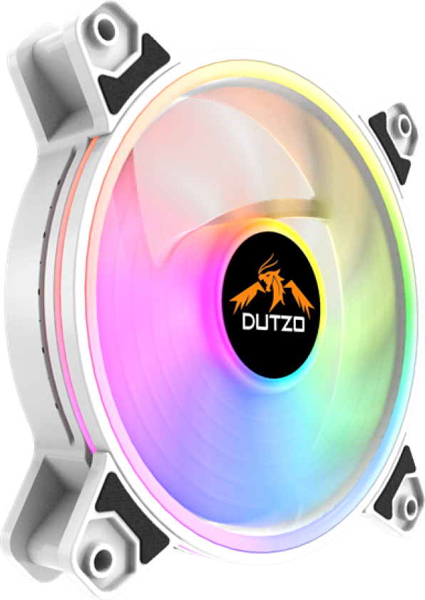 KURA 120 White ARGB - Kabinettvifte - 120mm - Hvit med RGB-lys - 24 dBA