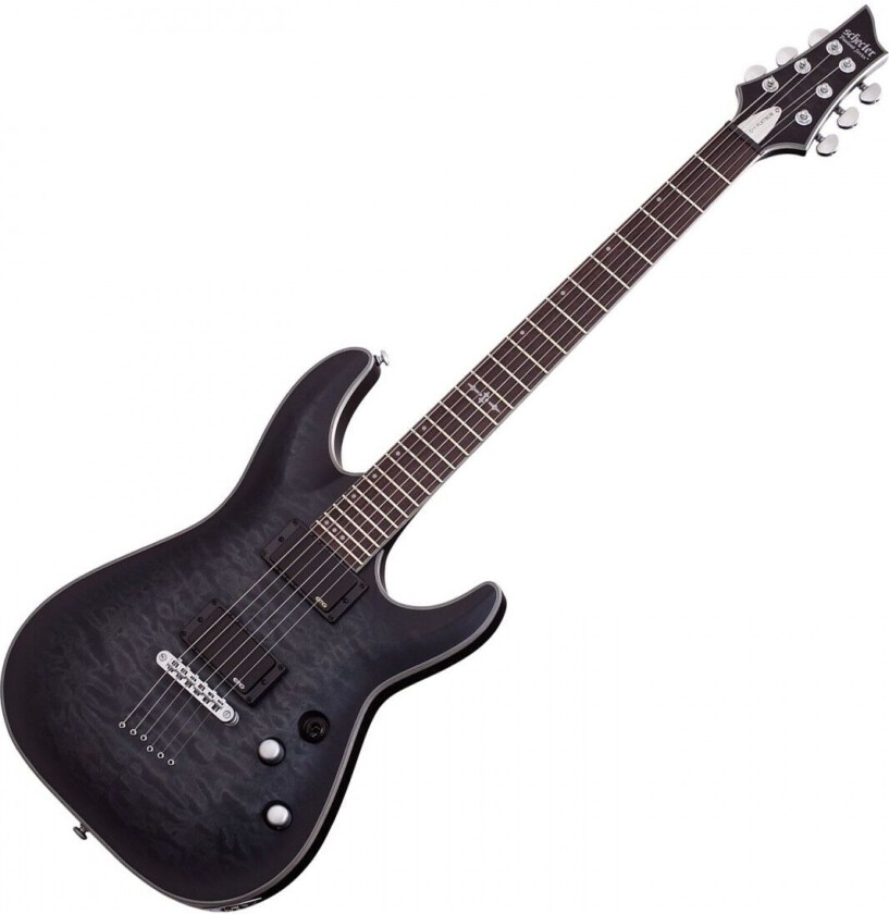 Schecter C-1 Platinum See Thru Black Satin