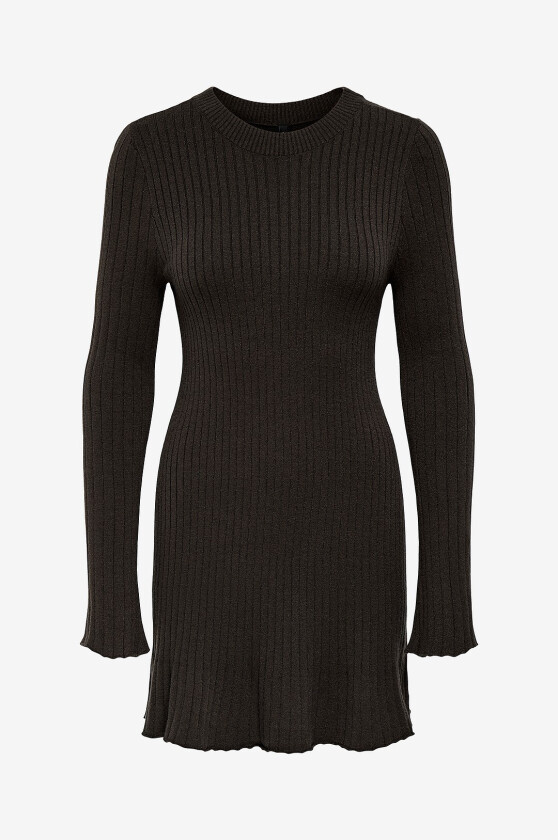 Kjole onlMichella LS O-neck Dress Knt - Brun