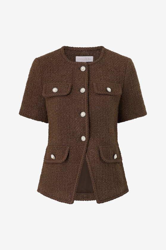 Kardigan Abbot Top - Brun
