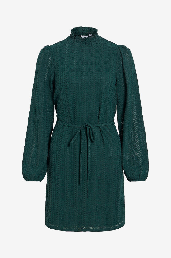 Kjole viLyri L/S Smock Dress - Blå