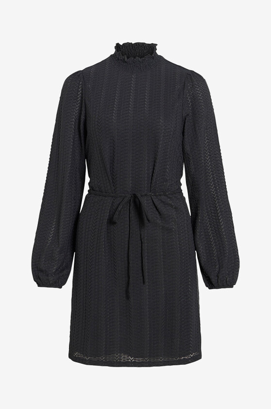 Kjole viLyri L/S Smock Dress - Svart