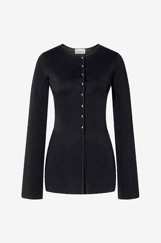 Kardigan Azra Metallic Milano Knitted Cardigan - Svart