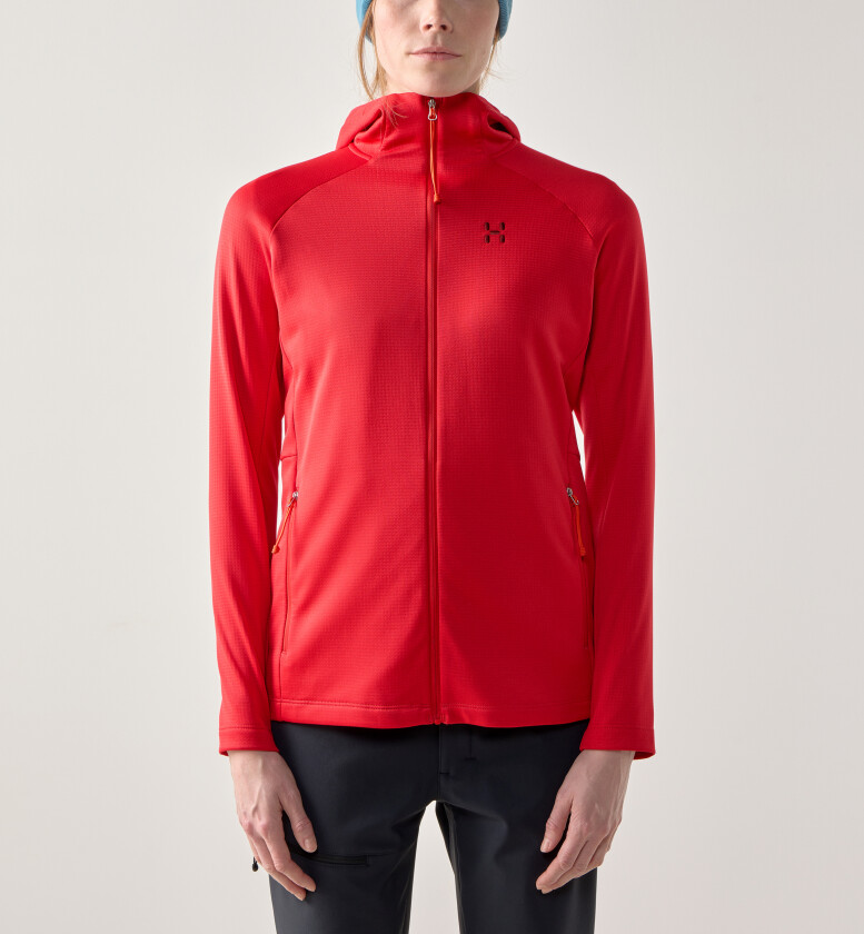 Women's Korp Mid Hood Bright Red