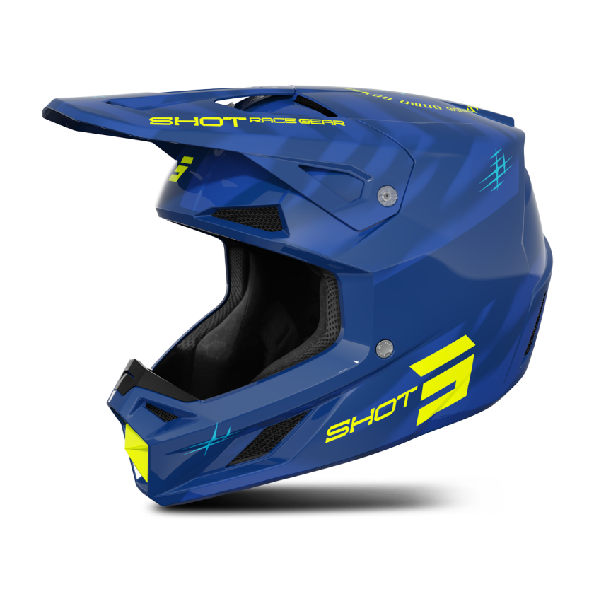 Crosshjelm Shot Race Gear Speed Tiger 27 Blå BlankXL